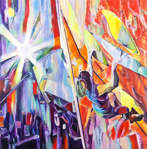 Sport Climbing (Original Painting)