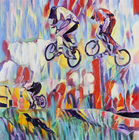 Cycling BMX Racing (Original Painting)